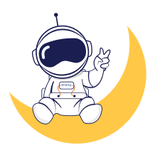 Astronaut sitting on moon